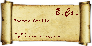 Bocsor Csilla névjegykártya