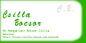 csilla bocsor business card
